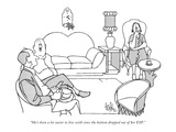 "She's been a lot easier to live with since the bottom dropped out of her …" - New Yorker Cartoon Premium Giclee Print by George Price
