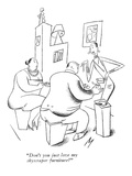 "Don't you just love my skyscraper furniture?" - New Yorker Cartoon Premium Giclee Print by Julian de Miskey