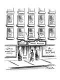 Man walks by 'The Bodley Building.' Signs in the building's windows indica… - New Yorker Cartoon Premium Giclee Print by Henry Martin