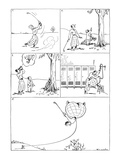 Golfer hits ball that lands in a treetop; he inflates his golf breeches an… - New Yorker Cartoon Premium Giclee Print by Alfred Frueh