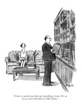 "I love to watch you look up something, Lester. It's as if we were both ba…" - New Yorker Cartoon Premium Giclee Print by Charles Saxon