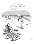 The Young Jacques Cousteau at the Beach with his Mother. - New Yorker Cartoon Premium Giclee Print by Roz Chast