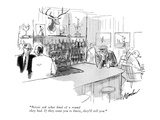 "Never ask what kind of a round they had.  If they want you to know, they'…" - New Yorker Cartoon Premium Giclee Print by Perry Barlow
