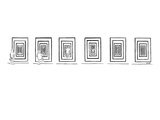 Man walks into and disappears through a series of doorways in perspective … - New Yorker Cartoon Premium Giclee Print by Mischa Richter