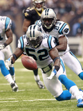 Panthers Saints Football: New Orleans, LA - Jon Beason Photographic Print by Dave Martin