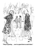 "They're grazing . . . now is a good time to catch them." - Cartoon Premium Giclee Print by Marisa Acocella Marchetto
