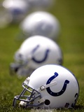 Colts Football: Franklin, IN - Colts Helmets Photographie par Michael Conroy