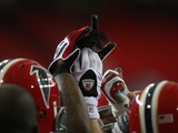 Panthers Falcons Football: Atlanta, GA - Falcons Huddle Photographic Print by Dave Martin