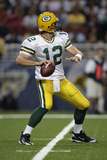 Packers Rams Football: St. Louis, MO - Aaron Rodgers Photographic Print by Jeff Roberson