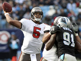 Buccaneers Panthers Football: Charlotte, NC - Josh Freeman Photographic Print by Rick Havner