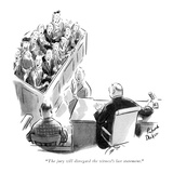 "The jury will disregard the witness's last statement." - New Yorker Cartoon Premium Giclee Print by Richard Decker