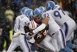 Titans Patriots Football: Foxborough, MA - Titans defense Photographic Print by Winslow Townson