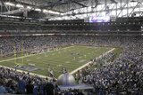 Vikings Lions Football: Detroit, MI - Ford Field Panorama Photographic Print by Paul Sancya