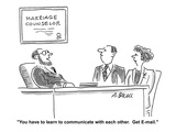 "You have to learn to communicate with each other. Get E-mail." - Cartoon Premium Giclee Print by Aaron Bacall