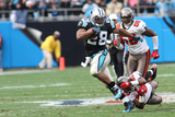 Buccaneers Panthers Football: Charlotte, NC - Jonathan Stewart Photographic Print by Rick Havner