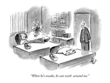"When he's awake, he can work circles around me." - New Yorker Cartoon Premium Giclee Print by Frank Cotham