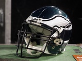 Eagles Jets Football: East Rutherford, NJ - Philadelphia Eagles Helmet Photographic Print by Peter Morgan