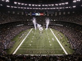 Lions Saints Football: New Orleans, LA - Saints Enter the Superdome Photographic Print by Patrick Semansky