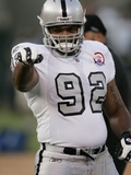 Chargers Raiders Football: Oakland, CA - Richard Seymour Photographic Print by Paul Sakuma
