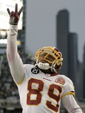 Redskins Seahawks Football: Seattle, WASHINGTON - Santana Moss Photographic Print by John Froschauer