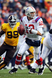 Patriots Broncos Football: Denver, CO - Tom Brady Photographic Print by Chris Schneider