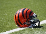 Broncos Bengals Football: Cincinnati, OH - Cincinnati Bengals Helmet Photographic Print by Ed Reinke