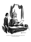 "Excellent, excellent. A fine blend of truths, half-truths, and blatant fa…" - New Yorker Cartoon Premium Giclee Print by Eldon Dedini
