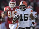 Browns Chiefs Football: Kansas City, MO - Josh Cribbs Photographic Print by Reed Hoffmann