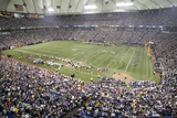 49ers Vikings Football: Minneapolis, MN - Hubert H. Humphrey Metrodome Fotografisk trykk av Paul Battaglia