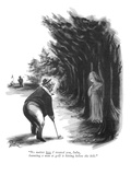 "No matter how I treated you, Julia, haunting a man at golf is hitting bel…" - New Yorker Cartoon Premium Giclee Print by Eldon Dedini