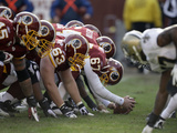 Saints Redskins Football: Landover, MD - Redskins Line Photographic Print by Rob Carr 