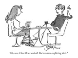 "Oh, sure, I love Bruce and all. But we have conflicting diets." - New Yorker Cartoon Premium Giclee Print by Edward Frascino