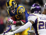Vikings Rams Football: St. Louis, MO - Steven Jackson Fotografie-Druck von Jeff Roberson