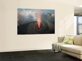 Strombolian Eruption of Vent in Crater Terrace of Stromboli Volcano, Aeolian Islands, Italy Wall Mural by Stocktrek Images 
