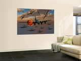 Aerial Combat Between German and American Aircraft During World War Ii Wall Mural by Stocktrek Images 