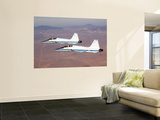 Two T-38A Mission Support Aircraft Fly in Tight Formation Wandgemälde von Stocktrek Images 