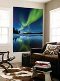 Aurora Borealis over Sandvannet Lake in Troms County, Norway Reproduction murale géante par Stocktrek Images 