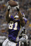 Ravens Vikings Football: Minneapolis, MN - Visanthe Shiancoe Fotografie-Druck von Tom Olmscheid