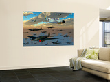 German Heinkel He 111 Bombers Gather over the English Channel Wall Mural by Stocktrek Images 