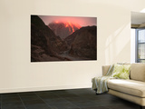 Cloud-Capped Lava Dome of Soufriere Hills Volcano, Tar River Valley, Montserrat, Caribbean Wall Mural by Stocktrek Images 