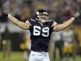 Packers Vikings Football: Minneapolis, MN - Jared Allen Photographic Print by Tom Olmscheid