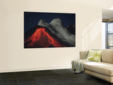 Eruption of Natrocarbonatite Lava Flows from Hornito at Ol Doinyo Lengai Volcano, Tanzania, Africa Wall Mural by Stocktrek Images 