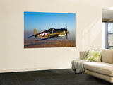 A Grumman F6F Hellcat Fighter Plane in Flight Wall Mural by Stocktrek Images 