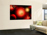 A Distant Binary Star System Located Within the Milky Way. Wall Mural by Stocktrek Images 