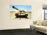 A T-55 Tank Destroyed by Nato Forces in the Desert North of Ajadabiya, Libya Wall Mural by Stocktrek Images 