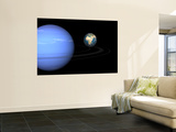 Artist' Concept of Neptune and Earth Wall Mural by Stocktrek Images 