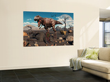A T. Rex Is About to Make a Meal of a Dead Triceratops Reproduction murale géante par Stocktrek Images 