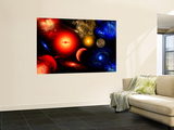 Conceptual Image of Binary Star Systems That are Found Throughout Our Galaxy Wall Mural by Stocktrek Images 