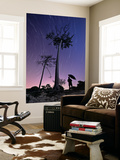 An Observer Prepared with His Umbrella During the Perseid Meteor Shower Wall Mural by Stocktrek Images 