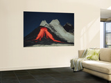 Eruption of Natrocarbonatite Lava Flows from Hornito at Ol Doinyo Lengai Volcano, Tanzania, Africa Wall Mural by Stocktrek Images 